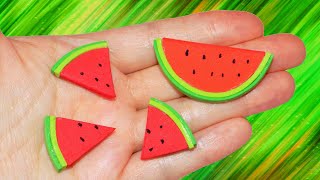 DIY Miniature Watermelon - How to Make LPS Crafts Stuff Barbie Doll Accessories Dollhouse Things