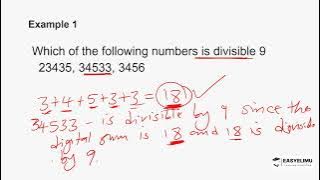 Divisibility Test for 9 (Mathematics Form 1 Topic 3 Lesson 4 of 6)