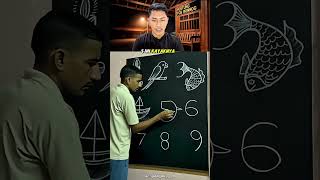 Inilah Cara Jenius Gambar Hewan Dari Angka 1 Sampai 9 #viral