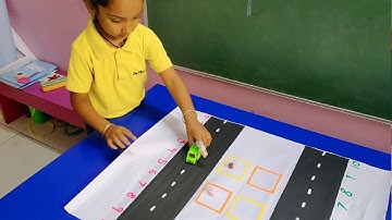 Addition game ( car track as number line)