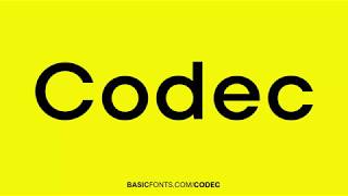 Codec Font