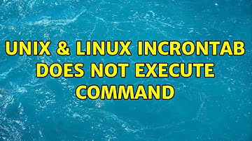 Unix & Linux: Incrontab does not execute command