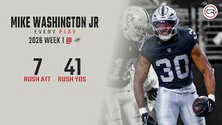 Mike Washington Jr NFL Debut Highlights | Every Run