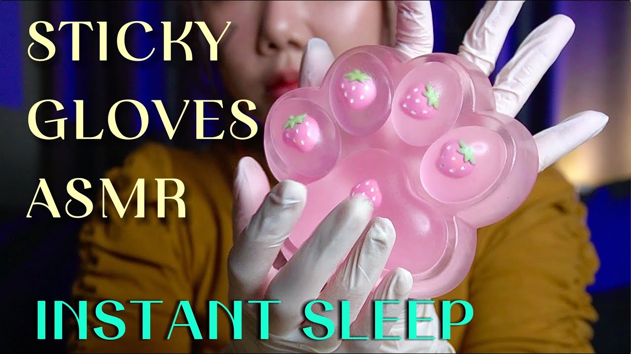 Most Satisfying Sticky Cat Paw 🐾 White Latex Gloves ASMR (No Talking)