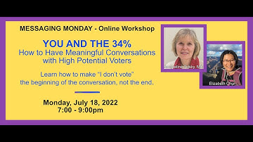 You and the 34%: How to Have Meaningful Conversations with High-Potential Voters