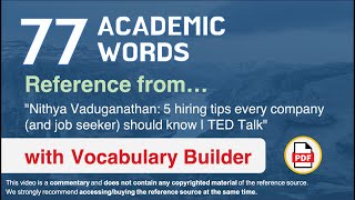 77 Academic Words Ref from 