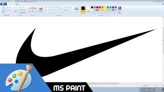 How to Draw Nike “Swoosh” logo in MS Paint from Scratch! screenshot 5