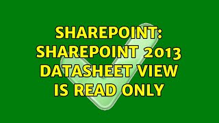 Sharepoint: SharePoint 2013 Datasheet view is read only