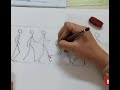 أسهل طريقه لرسم حركات الجسم المختلفه 
