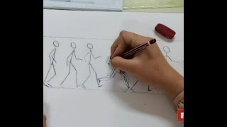 أسهل طريقه لرسم حركات الجسم المختلفه