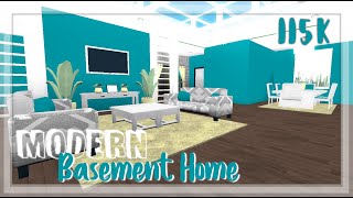 ROBLOX | Welcome To Bloxburg: Modern 115k Basement Home | Speedbuild Tour ROBLOX | Welcome To Bloxburg: Modern 115k Basement Home | Speedbuild Tour