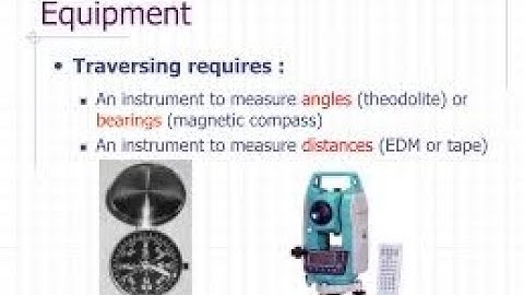 Measuring interior horizontal  angles for a closed Traverse  using theodolite