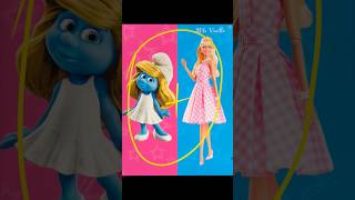 Smurfette glow up into Barbie #transformation #mixingcharacters #aiart #glowup #barbie