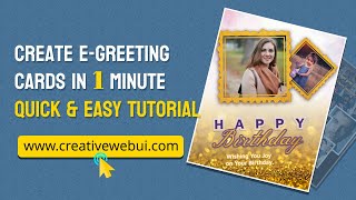 Create E-Greeting Cards in 1 Minute - Quick & Easy Tutorial screenshot 4