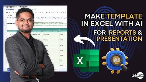 How to Make Customized Templates Using AI in Excel | Excel with AI | Be10x