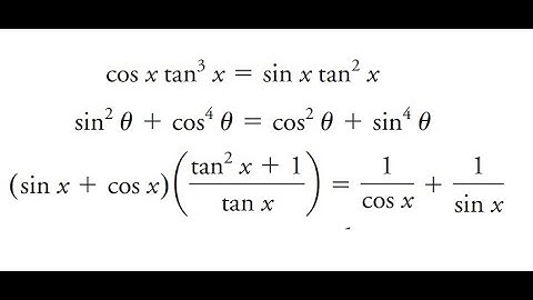 Grade 12 Advanced Functions - Proving Trig Identity (ch 7.4)