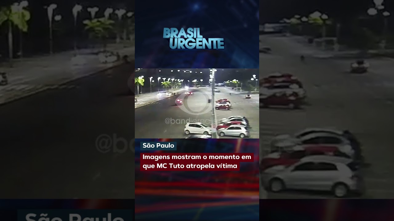 Imagens mostram o momento em que MC Tuto atropela vítima em SP