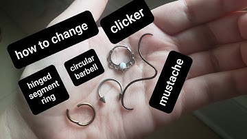 how to change septum jewelry (barbell, clicker, mustache, hinged segment ring)