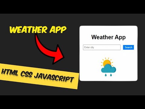Weather App Using Html Css and Javascript - YouTube