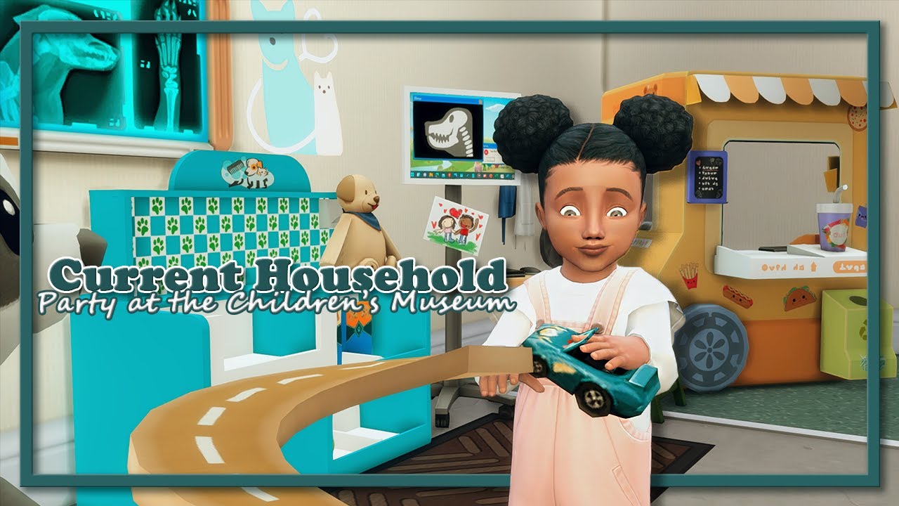 The Sims 4 | Current Household | Party at the Children's Museum - YouTube