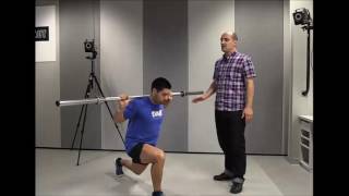 Eccentric barbell drop lunge