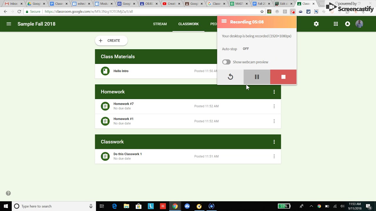 Google Classroom Teacher View Create and Organize a Class YouTube