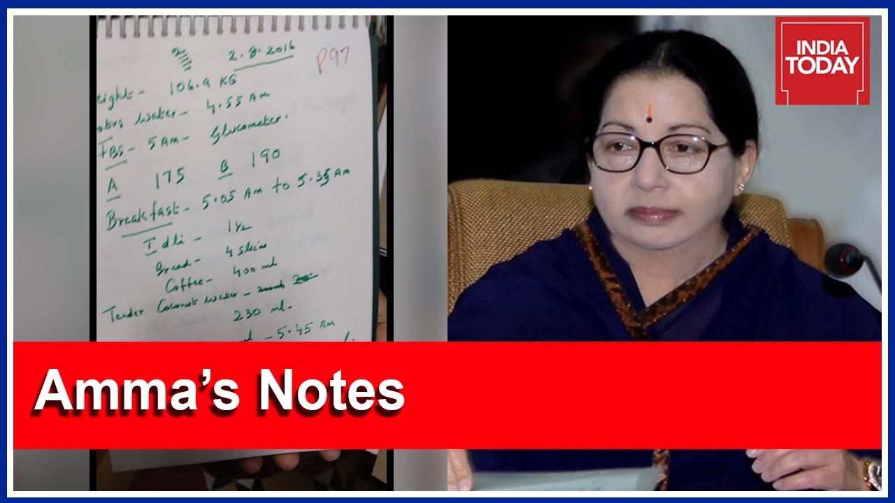 Jayalalithaa's Handwritten Notes Released By Arumugasamy Commission