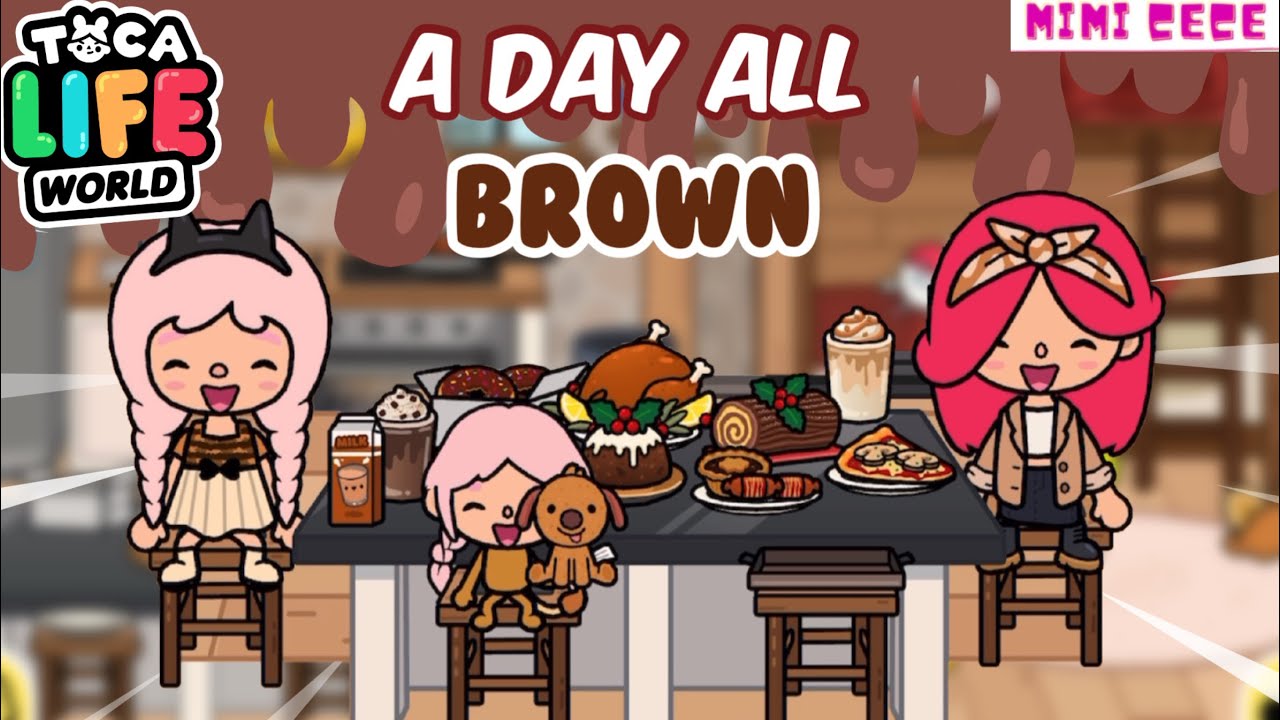 ĂN BỂ BỤNG, CHƠI HẾT CÁC ĐỊA ĐIỂM MÀU NÂU TRONG TOCAWORLD 😝🤎 A DAY ALL BROWN COLOR IN TOCA BE LIKE