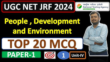 UGC NET JRF 2024 I SDGs and  MDGs I PAPER-1 I TOP 20 MCQ I By Kundan Sir