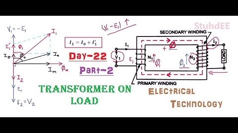 Day 22-Part 2 [Hindi+English] || Ideal Transformer on Load | Working | Phasor Diagrams