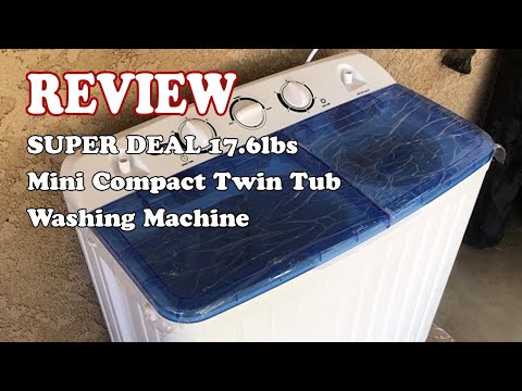 SUPER DEAL 17.6lbs Mini Compact Twin Tub Washing Machine 2021 Review