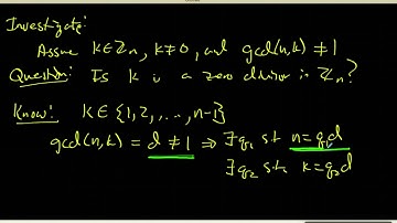 14 Zero divisors in the ring of integers modulo n