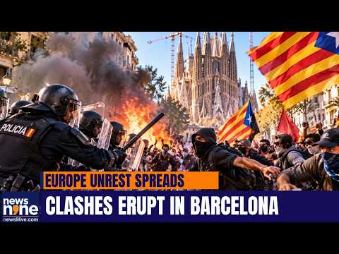Barcelona Protests Turn Violent As Police Clash With Activists | Europe Unrest Spreads | News9