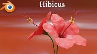 How to make Hibiscus flower in Blender - 219