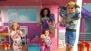 Barbie and Ken at Barbie Dream House: Barbie Sister Chelsea Birthday Surprise and New School Friend