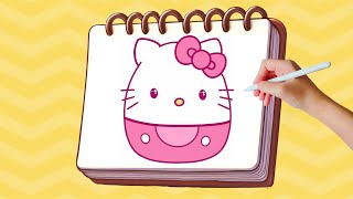 Drawing Hello Kitty Squishmallow in 3 Minutes CHALLENGE! (CUTE)