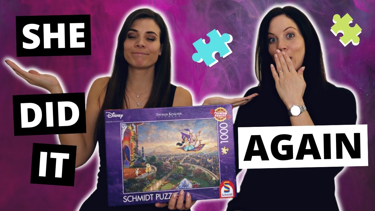 Doing a puzzle WITHOUT the picture | My SISTER picked another puzzle for me - 1k Subscribers Special