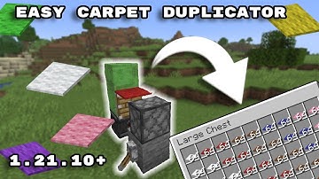 The EASIEST Carpet Duplicator in Minecraft 1.21.10 & Below (Tutorial)