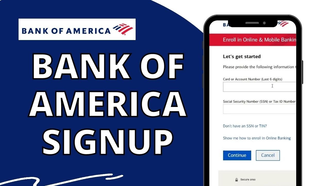 Bank of America Signup How to Enroll into Bank of America Online