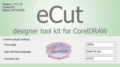 eCut v7.2.0.22 (Designer Tool Kit for CorelDRAW) ║ Win10 - 64x ║