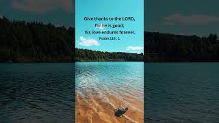 Psalm 118 : 1 (NIV)