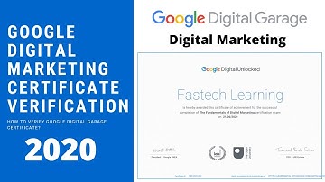 Google Digital unlocked Digital Marketing Certificate Verification