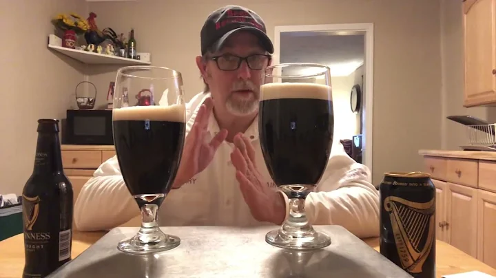 Guinness Draught Stout 4.2% abv Canned to Bottle Comparison Video (for sub) # The Beer Review Guy