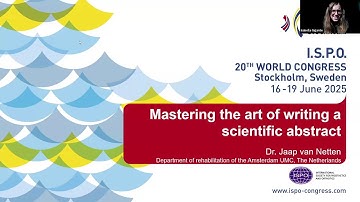 Webinar: Mastering the art of writing a scientific abstract