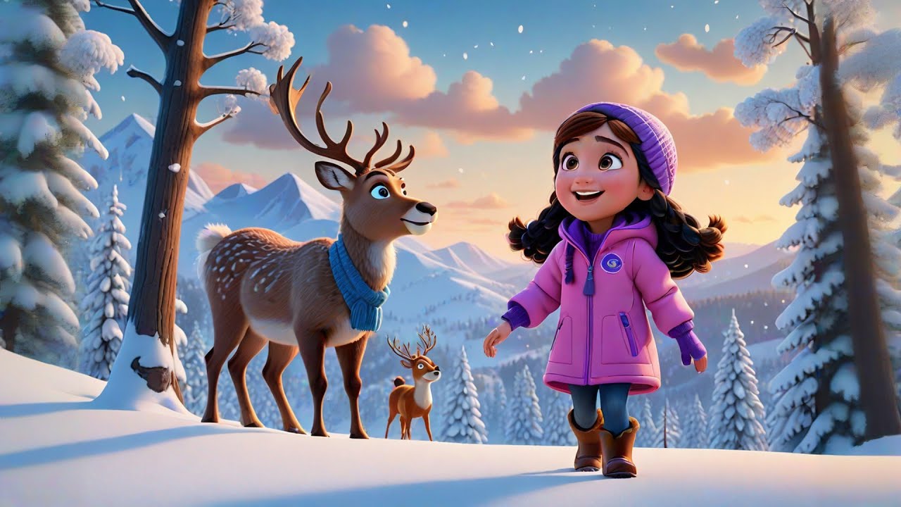 Riding Reindeer in the Snow | Winter Song for Kids | Nursery Rhymes and ...