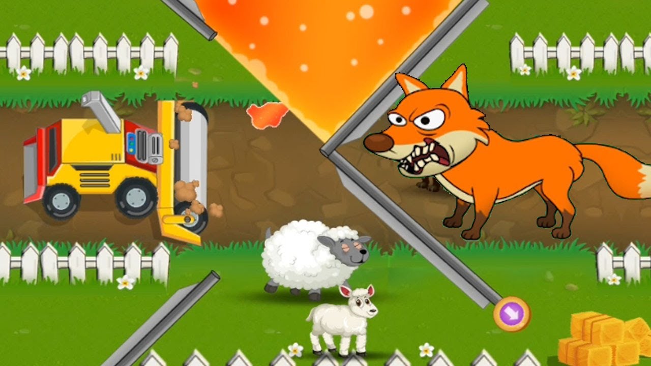 Save the sheep game | Farm rescue sheep township pull pin game