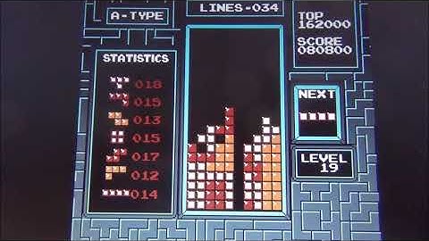 [NES Tetris] PAL Level 19, 208000 / 6 tetr