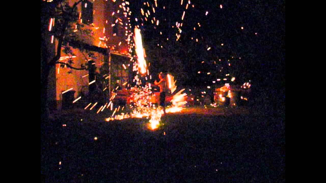 Fire Spinning with steel wool