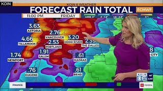 Weather forecast: Massive rain totals expected in Portland come Friday night
