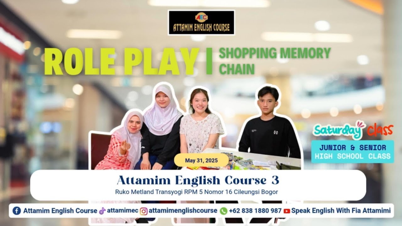 Attamim English Course I Role Play - Shopping Memory Chain I Junior ...